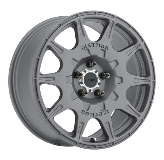 Method MR502 RALLY 17x8 +38mm Offset 5x100 67.1mm CB Titanium Wheel