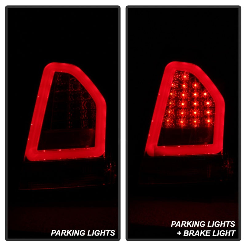 Spyder Chrysler 300C 08-10 V2 Light Bar LED Tail Lights - Red Clear ALT-YD-C308V2-LED-RC