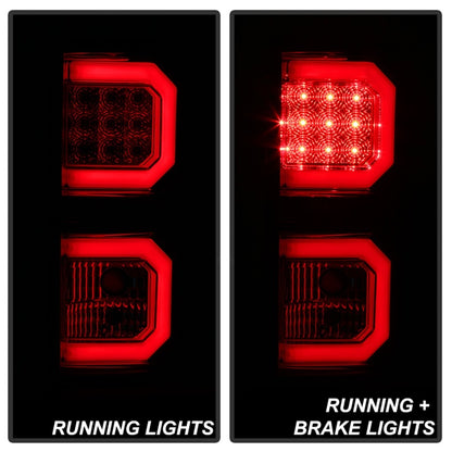 Spyder 07-13 Toyota Tundra V2 Light Bar LED Tail Lights - Red Clear ALT-YD-TTU07V2-LB-RC