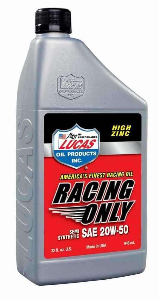 Lucas Oil Products Semi-Syn SAE 20W-50 Racing Oil Part No. 10306