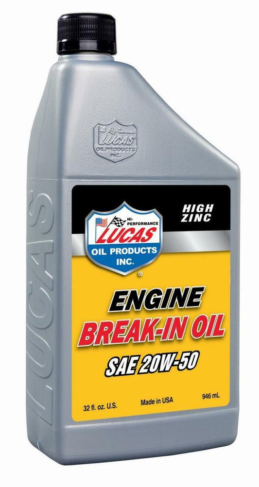 Lucas Oil Products SAE 20W-50 Break-in Oil Part No. 10635