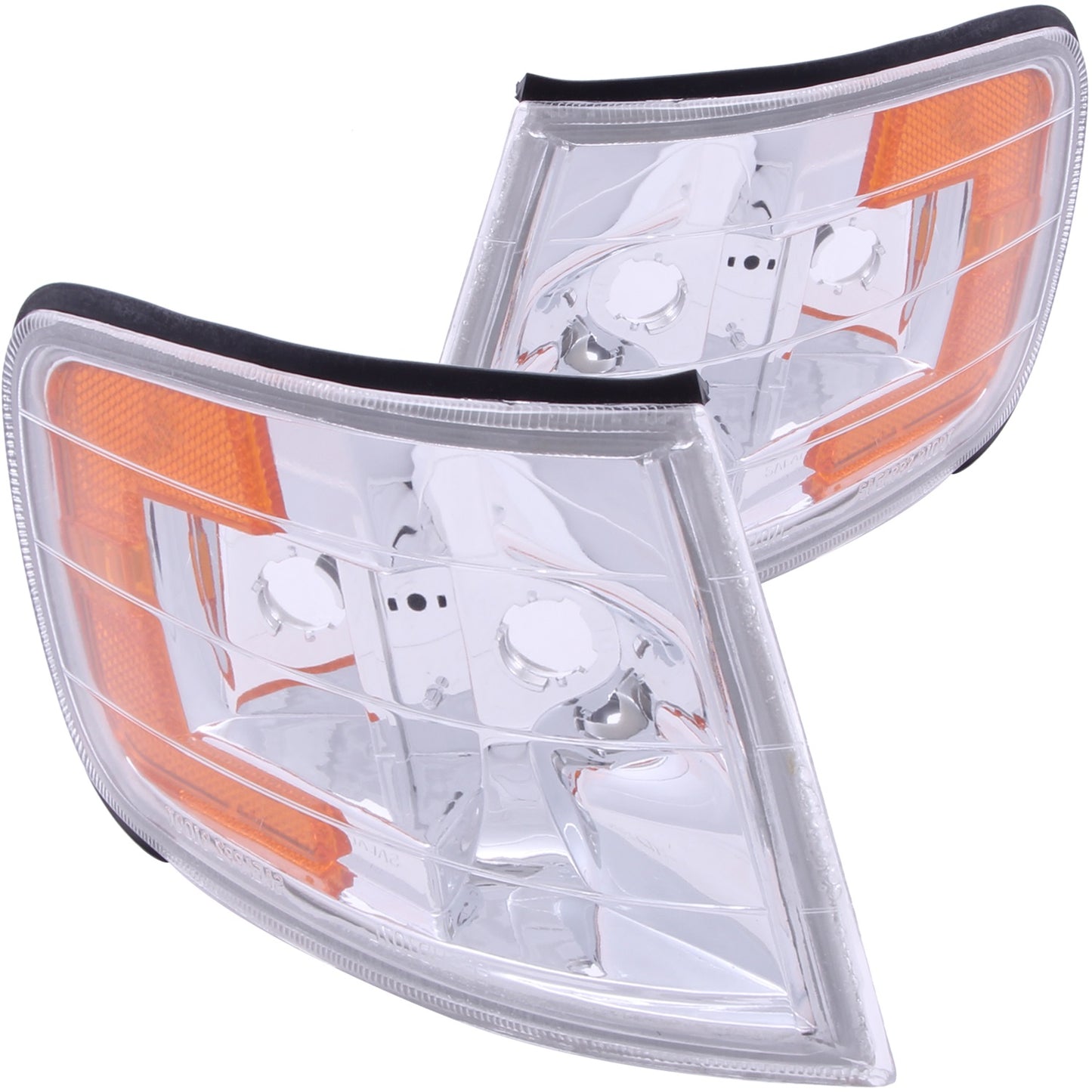 ANZO Corner Lights 1994-1997 Honda Accord Euro Corner Lights Chrome w/ Amber Reflector