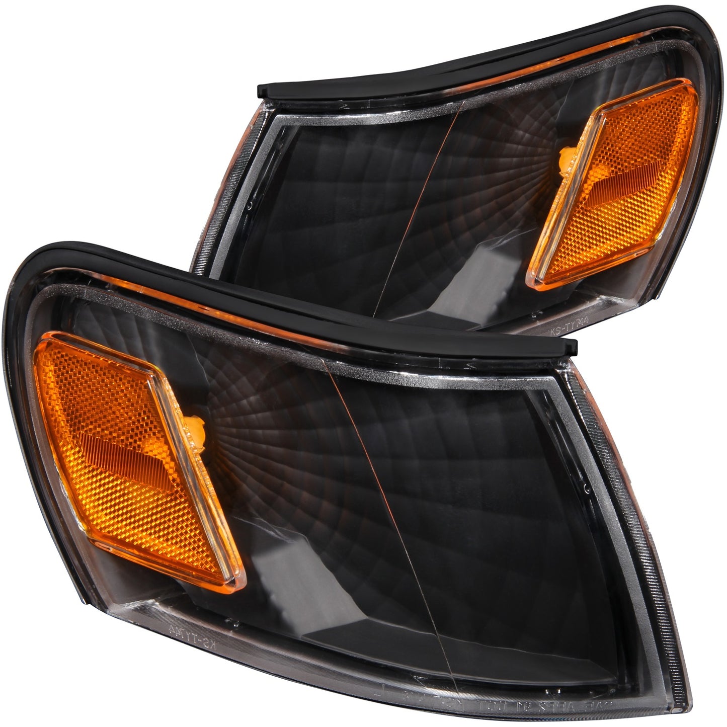 ANZO Corner Lights 1993-1997 Toyota Corolla Euro Corner Lights Black w/ Amber Reflector