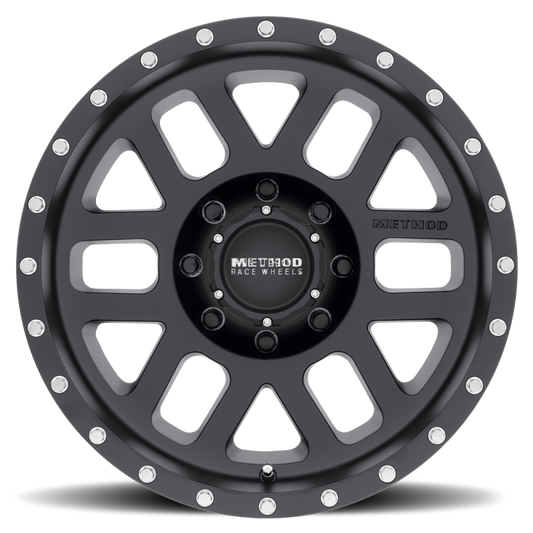 Method MR306 Mesh 18x9 -12mm Offset 8x170 130.81mm CB Matte Black Wheel