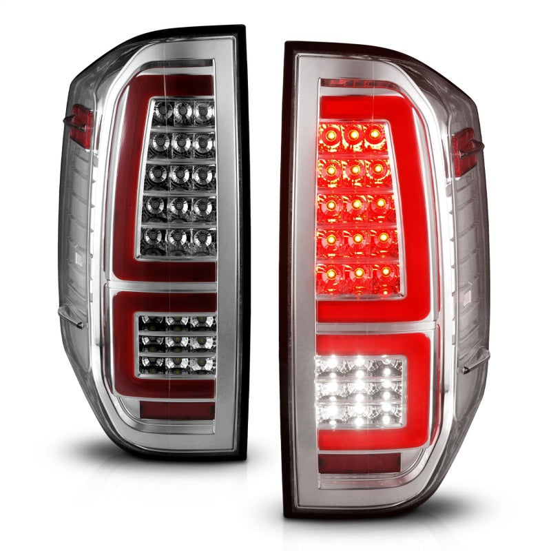 ANZO 2014-2021 Toyota Tundra LED Taillights Chrome Housing/Clear Lens