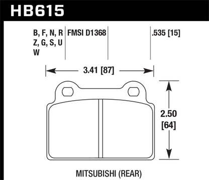 Hawk 08-12 Mitsubishi Lancer Evo X (1 pc Front Rotor) DTC-30 Race Rear Brake Pads