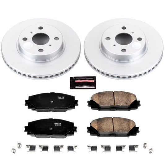 Power Stop 2013 Scion iQ Front Z17 Evolution Geomet Coated Brake Kit