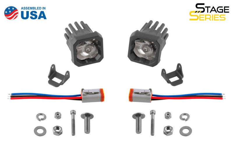 Diode Dynamics Stage Series C1 LED Pod Sport - White Flood Standard ABL (Pair)