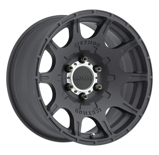 Method MR308 Roost 17x8.5 0mm Offset 6x5.5 106.25mm CB Matte Black Wheel