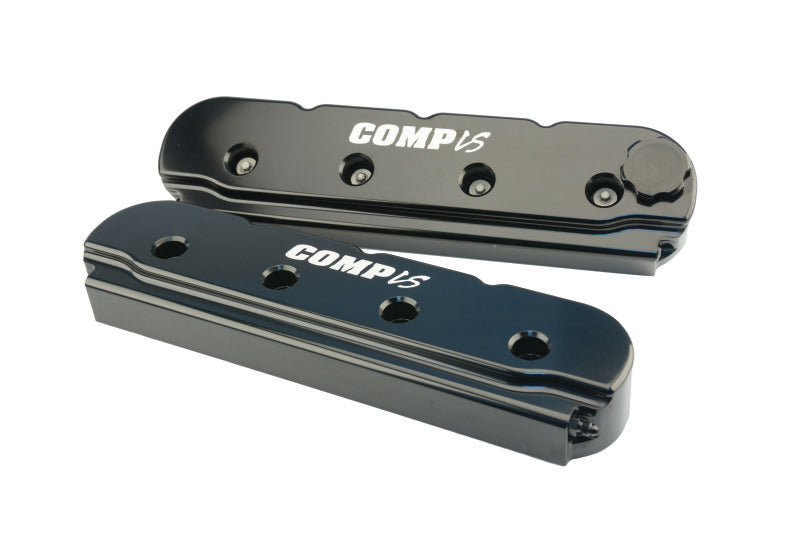 GM LS Billet Valve Cover Set Black Finish