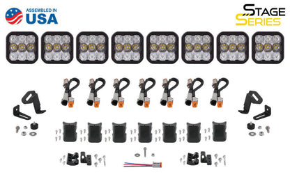 Diode Dynamics SS5 Pro Universal CrossLink 8-Pod Lightbar - White Combo