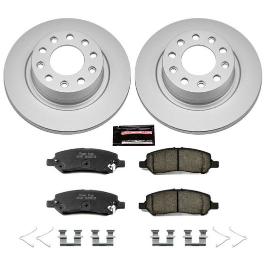 Power Stop 13-16 Dodge Dart Rear Z17 Evolution Geomet Coated Brake Kit