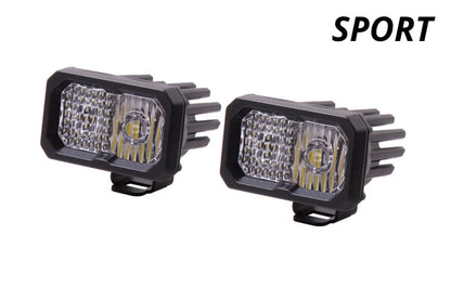 Diode Dynamics Stage Series 2 In LED Pod Sport - White Combo Standard ABL (Pair)