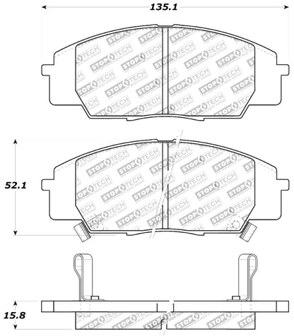 StopTech Performance 00-09 S2000/06+ Civic Si/02-06 RSX-S (non base) Front Brake Pads