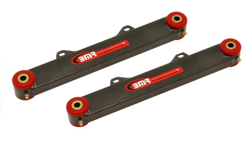 BMR 10-15 5th Gen Camaro Rear Non-Adj. Toe Rods (Polyurethane) - Black Hammertone